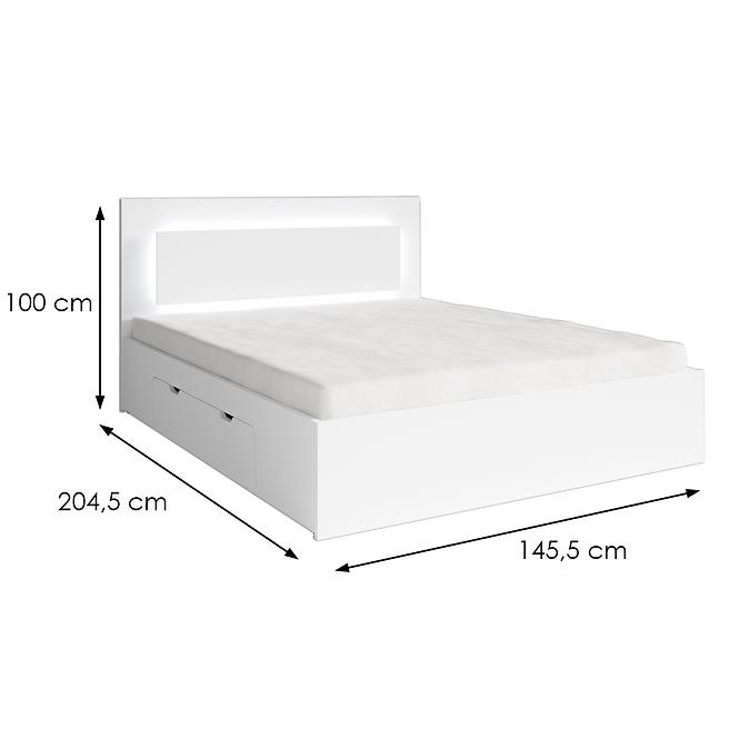 Łóżko z szufladą 140x200 Fino 50 biała