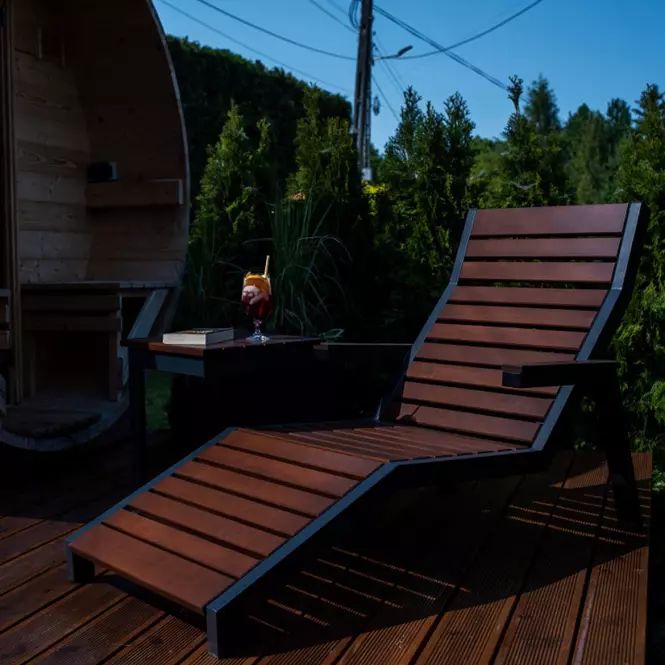 Leżak ogrodowy Loft palisander