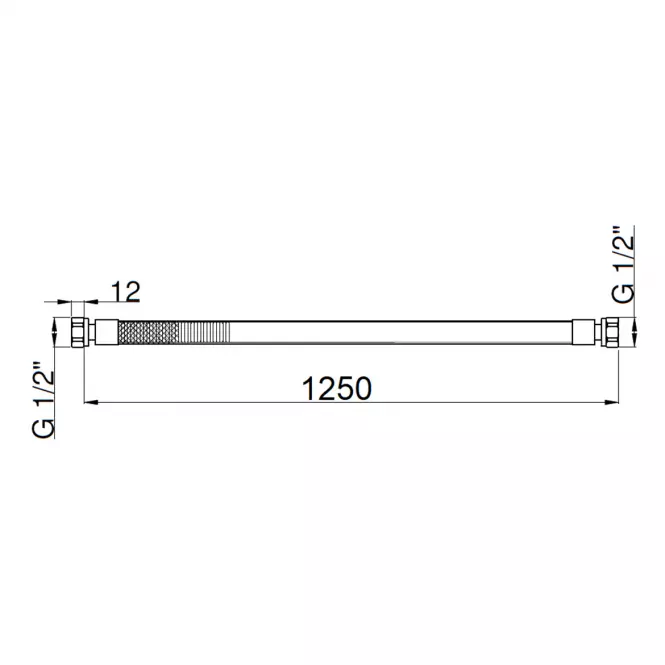 Wąż do gazu w osłonie 1/2˝ 1,25 m PVC,3