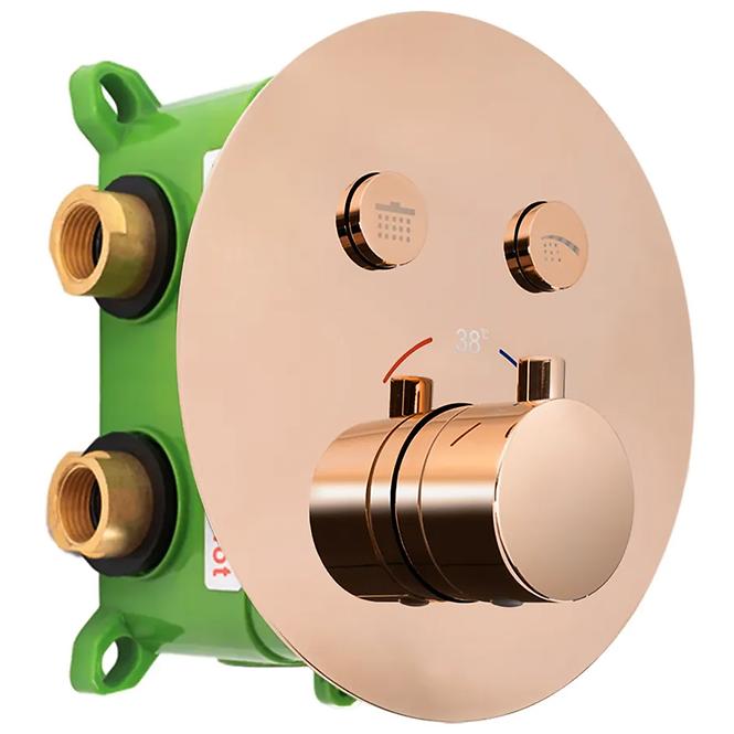 Zestaw natryskowy termostatyczny Lungo-Miller złoto Rea P6613