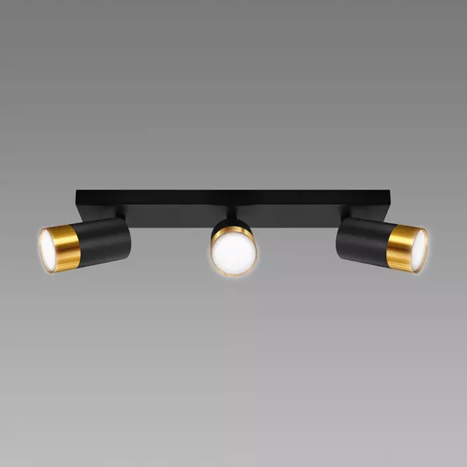 Lampa PUZON SPT GU10 3L BLACK/GOLD 04127 LS3