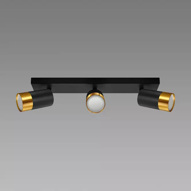 Lampa PUZON SPT GU10 3L BLACK/GOLD 04127 LS3