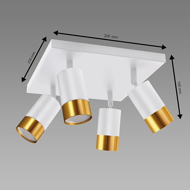 Lampa PUZON SPT GU10 4D WHITE/GOLD 04128 LS4