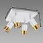 Lampa PUZON SPT GU10 4D WHITE/GOLD 04128 LS4,3