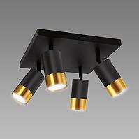 Lampa PUZON SPT GU10 4D BLACK/GOLD 04129 LS4