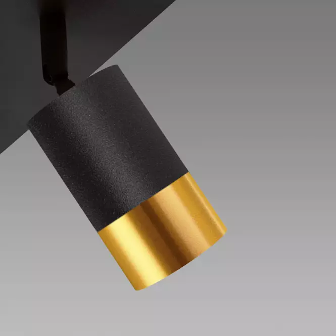 Lampa PUZON SPT GU10 4D BLACK/GOLD 04129 LS4