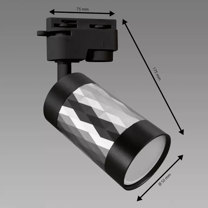 Lampa PIANO TRA GU10 SILVER/BLACK 04092 K1