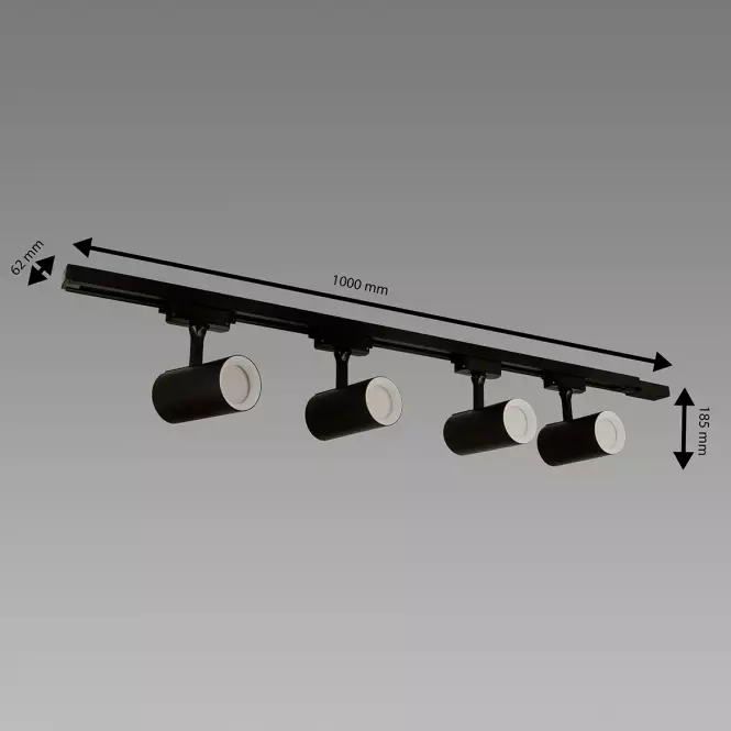 Lampa LUTER 4XGU10 BLACK 04080 SRT SZYN LW4