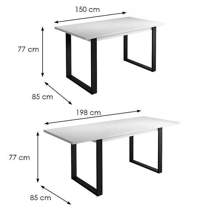 Stół rozkładany St-42 150/198x85cm biały