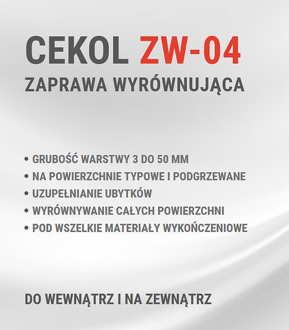 Cekol zaprawa wyrównująca ZW-04 22 kg
