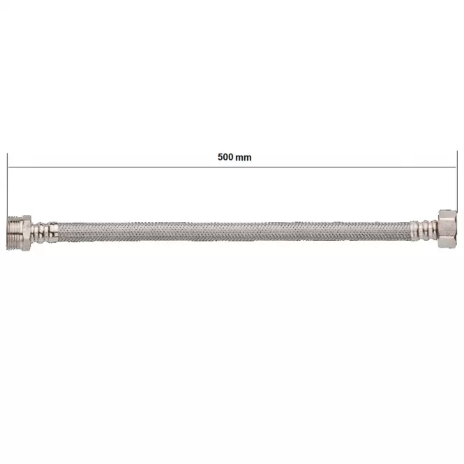 Wężyk w oplocie stalowym (1/2Wx1/2Z) 50 cm,2