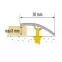 Listwa progowa LW 30 5W1 2,79 C-0 srebrny,6