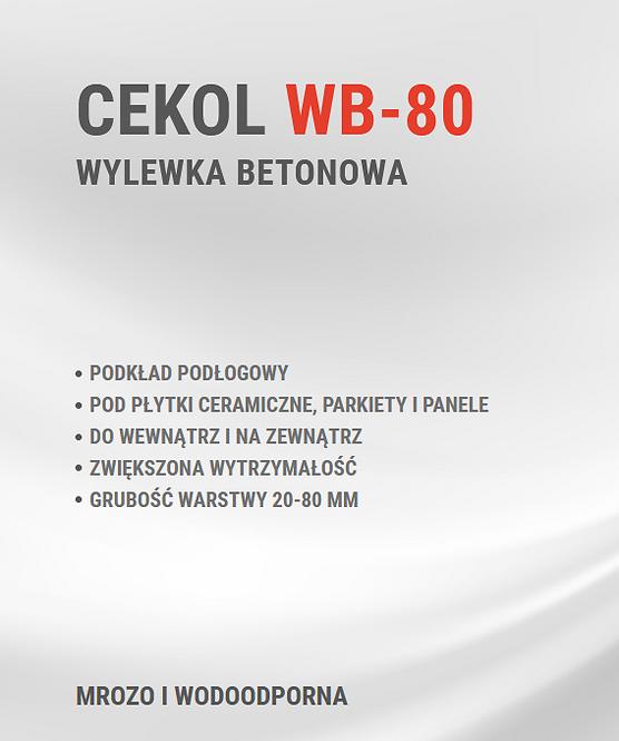 Cekol wylewka betonowa WB-80 5 kg