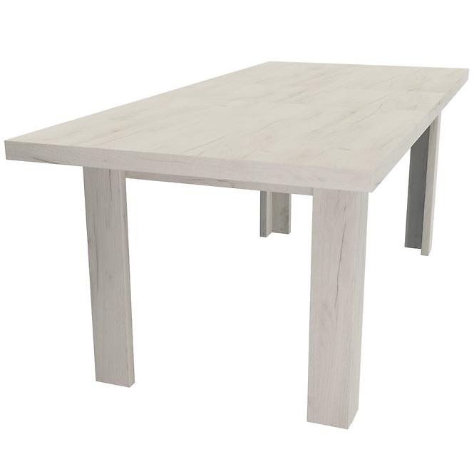 Stół rozkładany duży Kora 160/200x90cm kraft biały