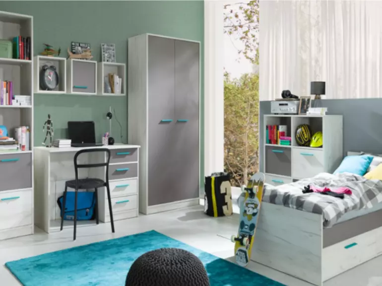 Szafa Rest R02 popiel/dąb biały 96 cm