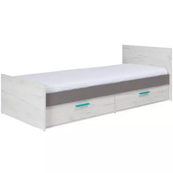 Łóżko Rest R05 popiel/dąb biały 90/204