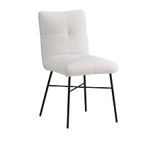 Krzesło Cosmo białe w tkaninie boucle