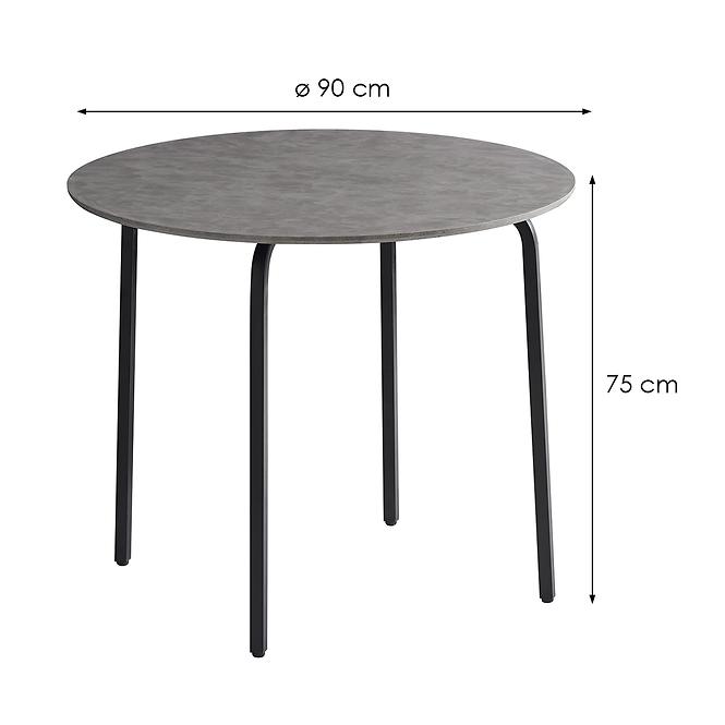 Stół Remi TD-2278 beton/czarny