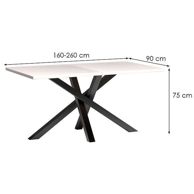 Stół rozkładany Cali duży Biel alpejska