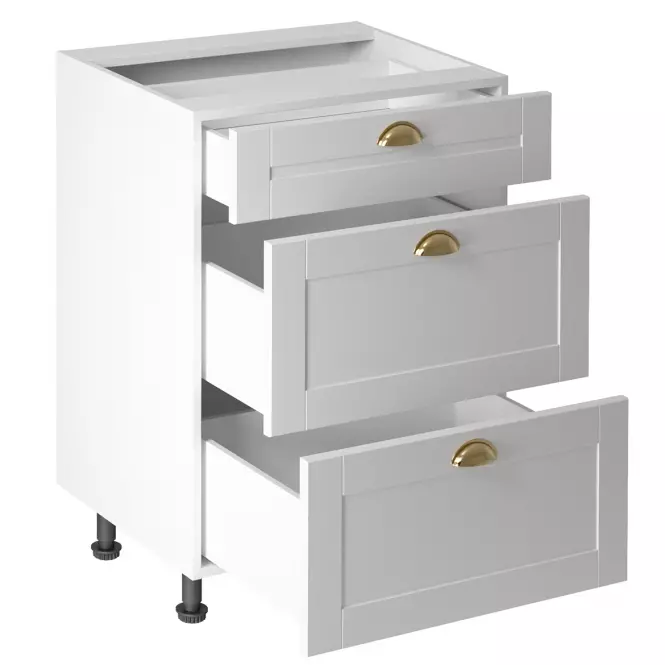 Szafka kuchenna linea d60s3 white,2