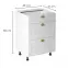 Szafka kuchenna linea d60s3 white,3