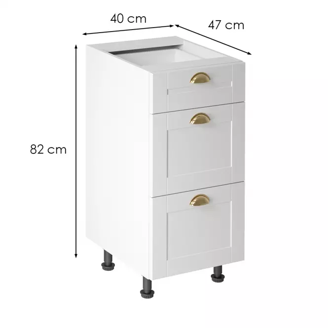 Szafka kuchenna linea d40s3 white