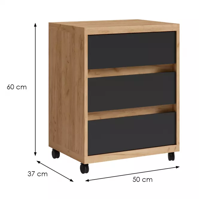 Kontenerek Iga Dąb Craft / Czarny Mat,2