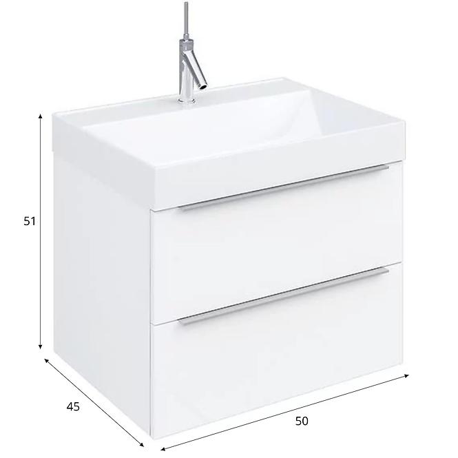 Zestaw szafka z umywalką Malaga D50 biały 521553