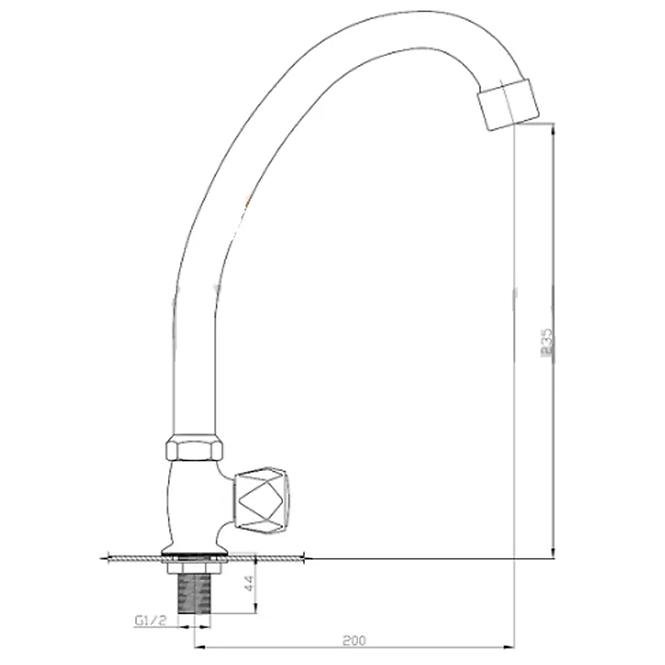 Kran czerpalny 20 cm