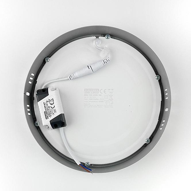 Panel LED RING 24W 4200K Okrągły Jasno szary