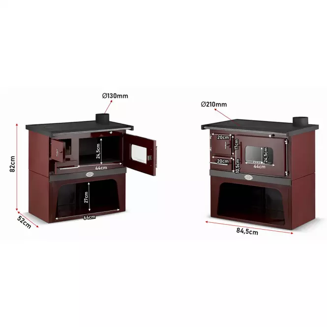 Kuchnia ZVEZDA CLASSIC GFE brown 5,7kW prawa Eko