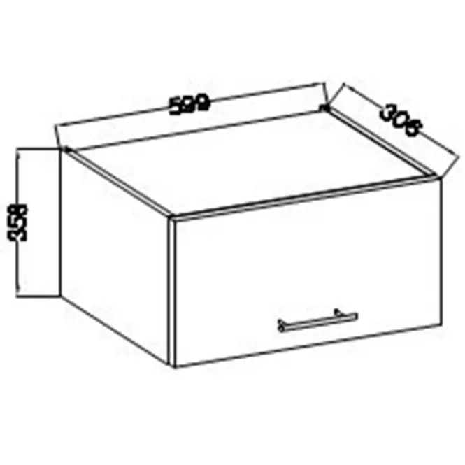 Szafka Kuchenna Lara 60gu-36 1f Mdf Biały Połysk