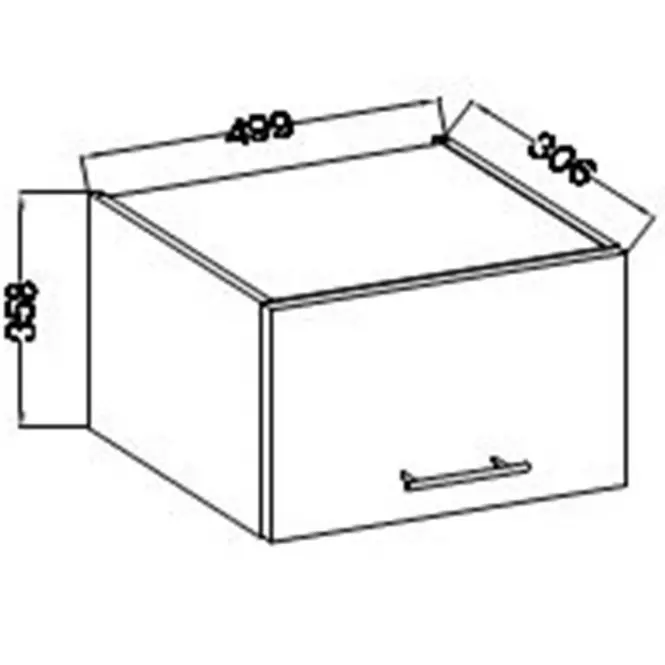 Szafka Kuchenna Lara 50gu-36 1f Mdf Biały Połysk