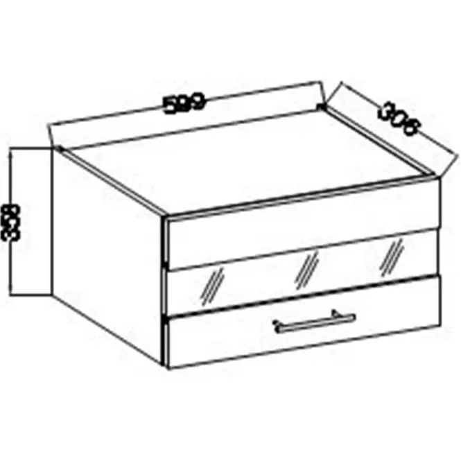 Szafka Kuchenna Lara 60gus-36 1f Mdf Biały Połysk