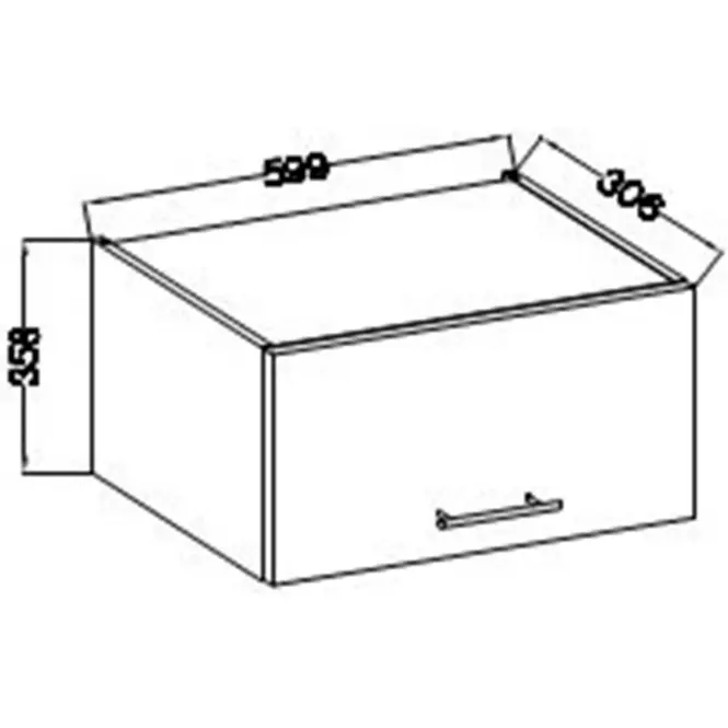 Szafka Kuchenna Lara 60gu-36 1f Mdf Cappucino Połysk