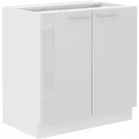 Szafka Kuchenna Lara 80zl 2f Bb Mdf Biały Połysk