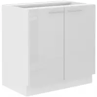 Szafka Kuchenna Lara 80d 2f Bb Mdf Biały Połysk