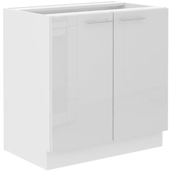 Szafka Kuchenna Lara 80d 2f Bb Mdf Biały Połysk