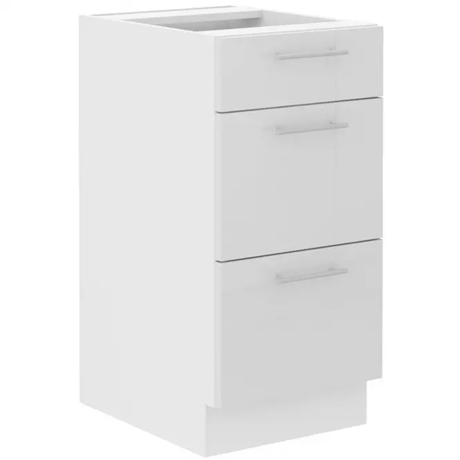 Szafka Kuchenna Lara 40d 3s Bb Mdf Biały Połysk