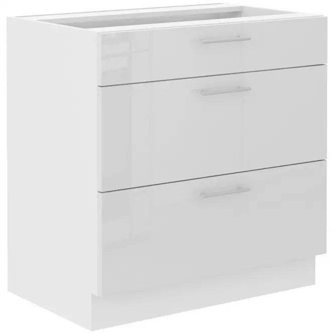 Szafka Kuchenna Lara 80d 3s Bb Mdf Biały Połysk