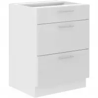 Szafka Kuchenna Lara 60d 3s Bb Mdf Biały Połysk