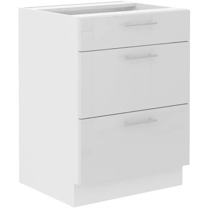 Szafka Kuchenna Lara 60d 3s Bb Mdf Biały Połysk