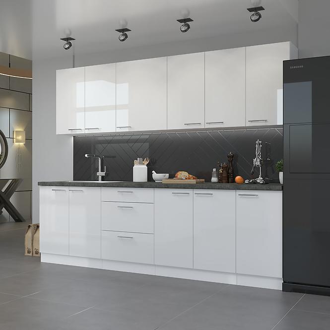 Szafka Kuchenna Lara 60dp-210 2f Bb Mdf Biały Połysk