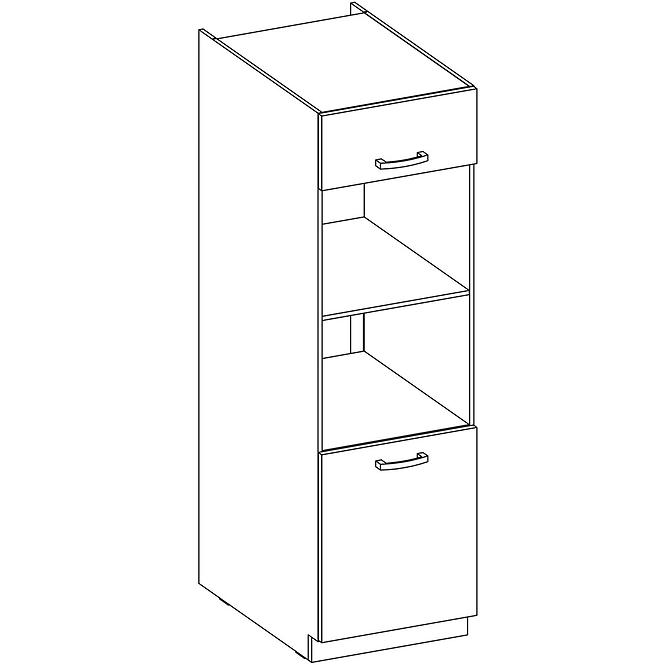 Szafka Kuchenna Lara 60dpm-210 2f Bb Mdf Biały Połysk