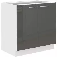 Szafka Kuchenna Lara 80d 2f Bb Mdf Szary Połysk