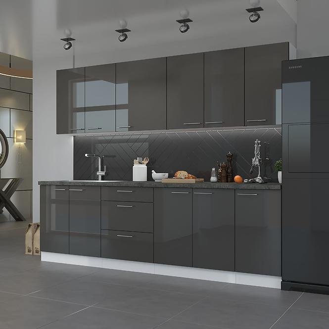 Szafka Kuchenna Lara 40d 1f Bb Mdf Szary Połysk