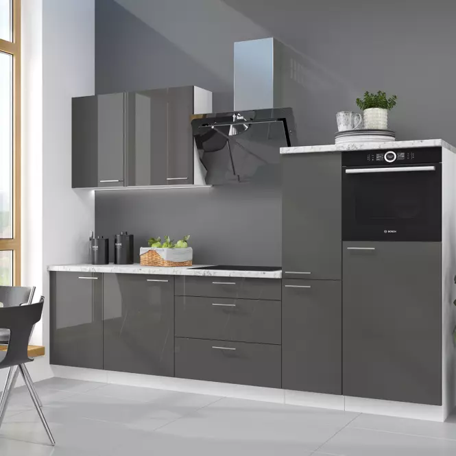 Szafka Kuchenna Lara 40d 1f Bb Mdf Szary Połysk