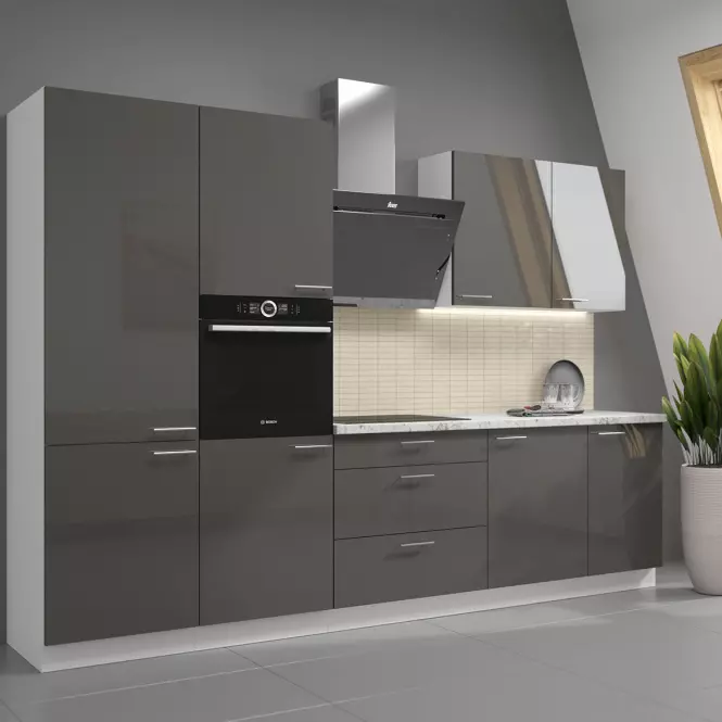 Szafka Kuchenna Lara 40d 1f Bb Mdf Szary Połysk
