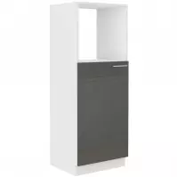 Szafka Kuchenna Lara 60dkpl-162 1f Bb Mdf Szary Połysk