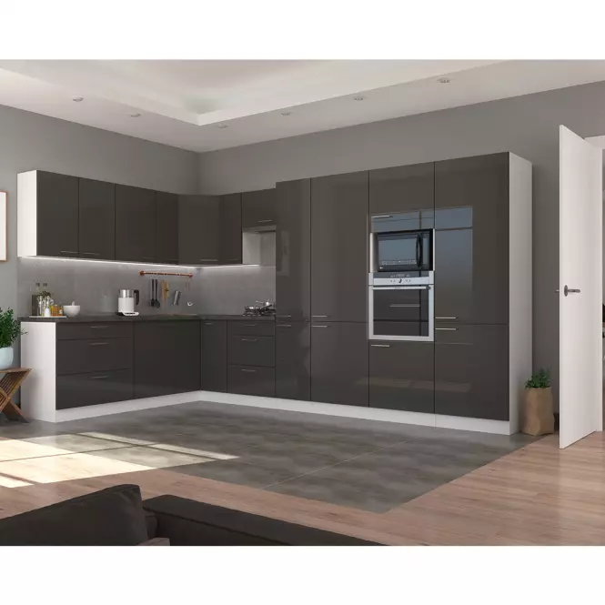 Szafka Kuchenna Lara 60dkpl-162 1f Bb Mdf Szary Połysk